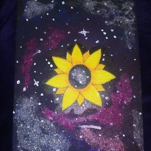 A painting of a sunflower